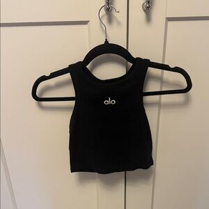 Alo Black Crop Tank Top